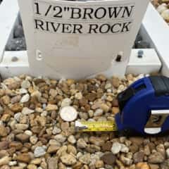 Brown River Rock - 1/2”.