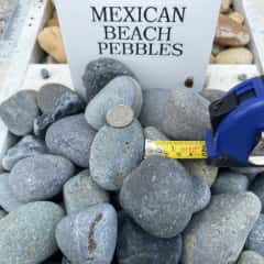 Unpolished Mexican Beach Pebbles (Black).
